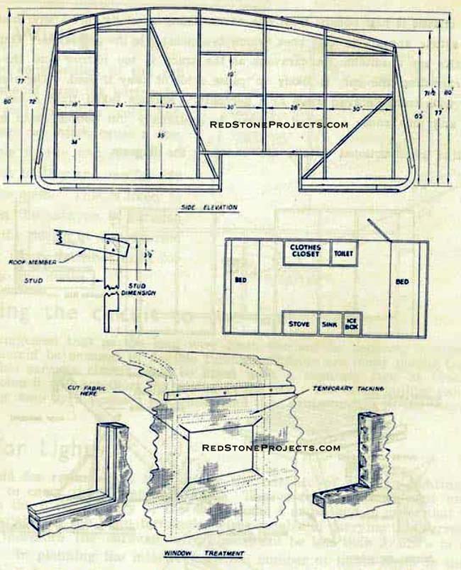 Parlour Car Caravan Construction Details Sheet 1