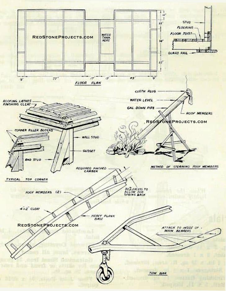 Parlour Car Caravan Construction Details Sheet 2