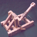 Ancient Roman catapult called a mangonel
