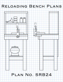 Picture of plans for how to build a small reloading bench.