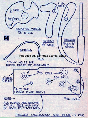 Figure 5. Crossbow Pistol Trigger Mechanism Side Plates