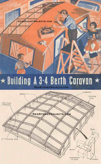 Cover of plans to build a do-it-yourself caravan with kitchen that sleeps 3 to 4 people.