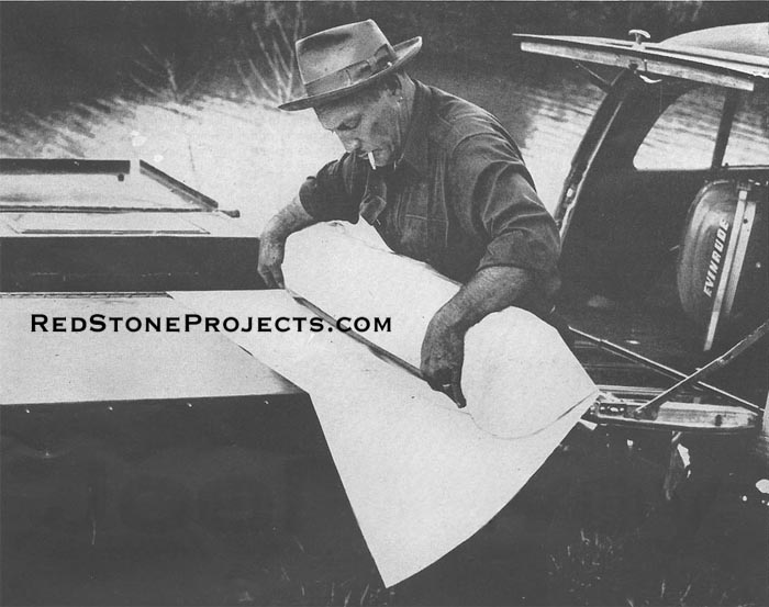 The cover rolls to 9-in. x 32-in. size and then wrapped in sheet plastic, rubberized cloth - or plastic table cloth - no moisture can escape to dampen clothes or bedding, even when it is carried right inside the closed trailer.