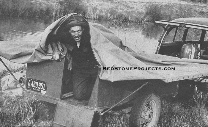In rain, the trailer may be completely packed, or unpacked, with the cover in still in place and the wings folded over as the cover is snapped on, or removed, without a drop of moisture striking the contents.