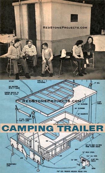 Build a Crank Up Hardtop Canvas Camping Trailer Plans Cover