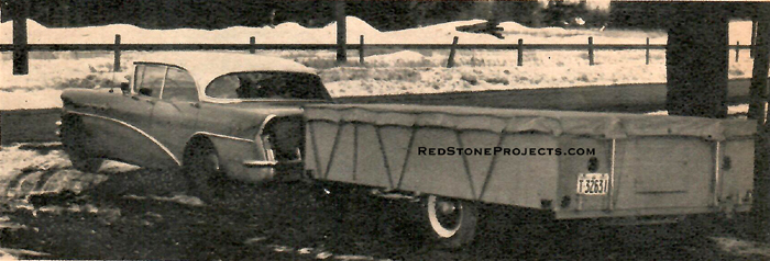 WITH everything snugly stowed for the road, trailers low silhouette makes towing easy.