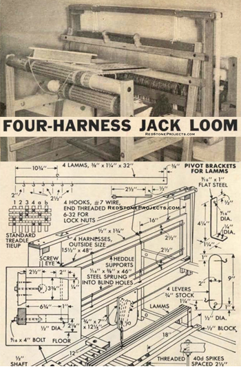 Four Harness Jack Loom plans cover
