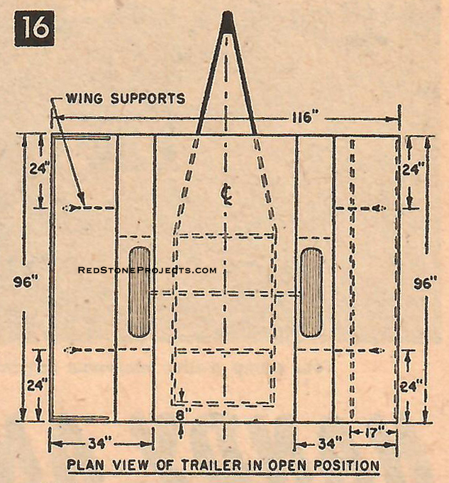 Figure 16. Plan View of Trailer in Open Position