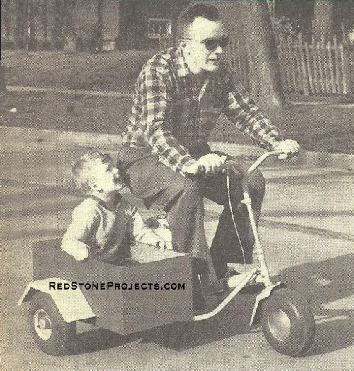 Although the side cart is not intended for a passenger, the Editor couldn't resist giving a local admirer a cautious ride.