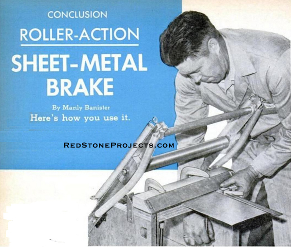 To ensure bends square with the edge of the metal, check placement of the work with a tri-square held against the beveled hold down block used in most bending.