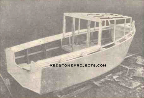 Figure 24. This stage shows the cabin framing and cockpit coamings.