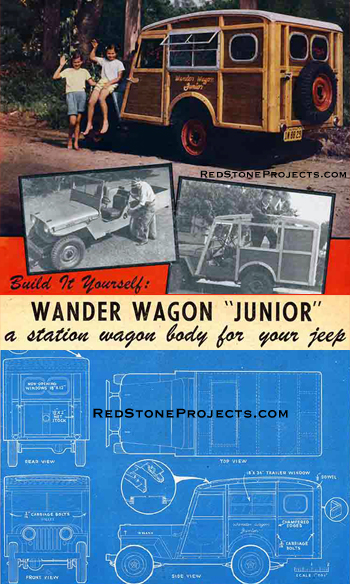 Plans for a Vintage Wood Jeep Camper Body Cover